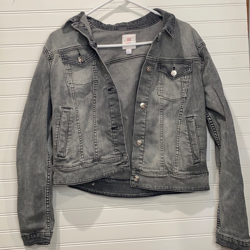 Large Lularoe grey denim jacket